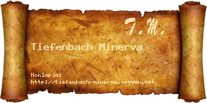 Tiefenbach Minerva névjegykártya